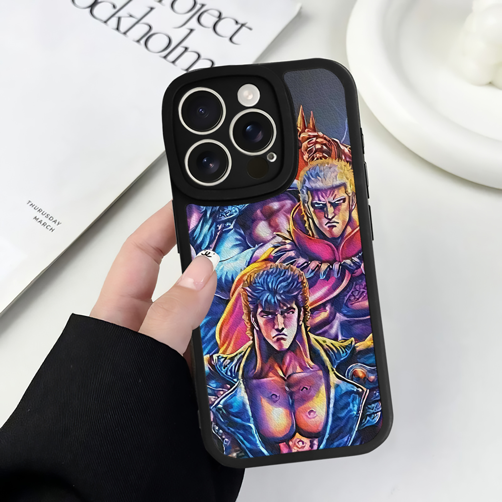 （画像用） 北斗の拳 Fist of the North Star 【iPhone 16シリーズ対応】シリコンスマホケース（レザー調） 材質：シリコン